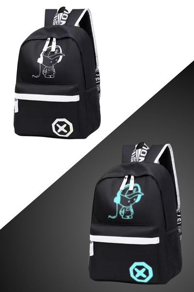 Plecak szkolny młodzieżowy LumiBag odblaskowy USB wielokomorowy świecący