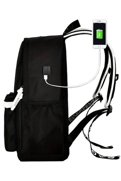 Plecak szkolny młodzieżowy LumiBag odblaskowy USB wielokomorowy świecący