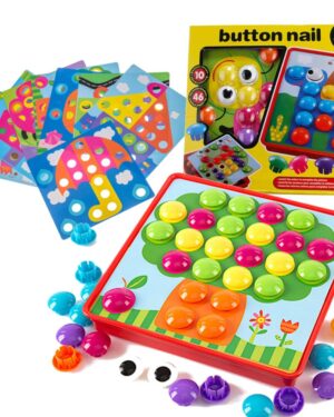 Układanka edukacyjna guzikowa mozaika Montessori Układanka edukacyjna guzikowa mozaika Montessori
