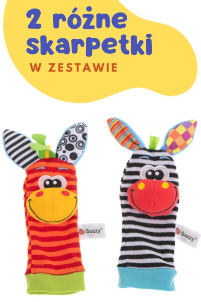 Skarpetki na nóżki grzechotka 2SZT.