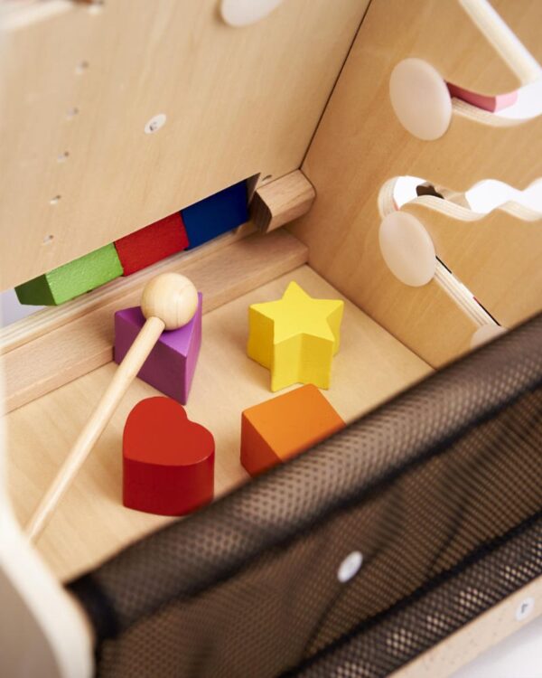 Pchacz chodzik drewniany kostka edukacyjna 6W1