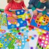 Układanka edukacyjna guzikowa mozaika Montessori