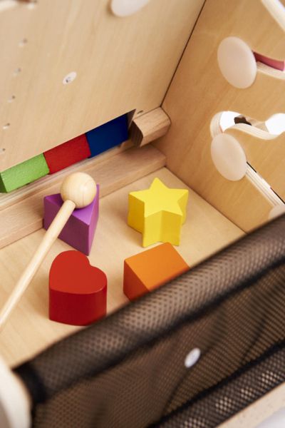 Pchacz chodzik drewniany kostka edukacyjna 6W1