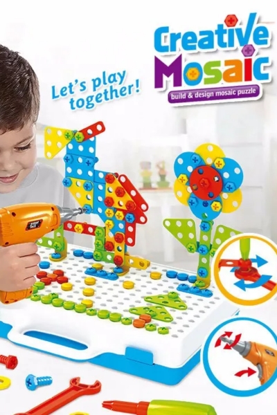 Wkrętarka wiertarka śrubki klocki konstrukcyjne 237 EL.