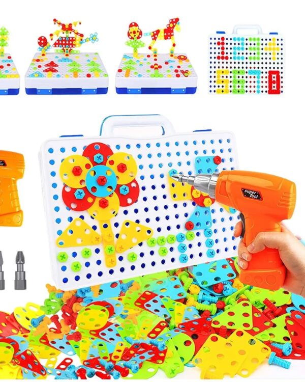 Wkrętarka wiertarka śrubki klocki konstrukcyjne 237 EL.