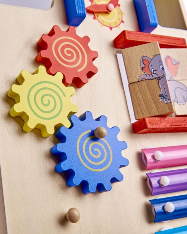 Pchacz chodzik drewniany kostka edukacyjna 6W1