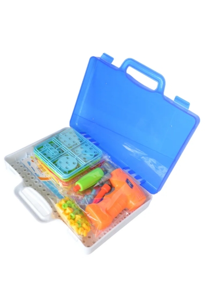 Wkrętarka wiertarka śrubki klocki konstrukcyjne 237 EL.