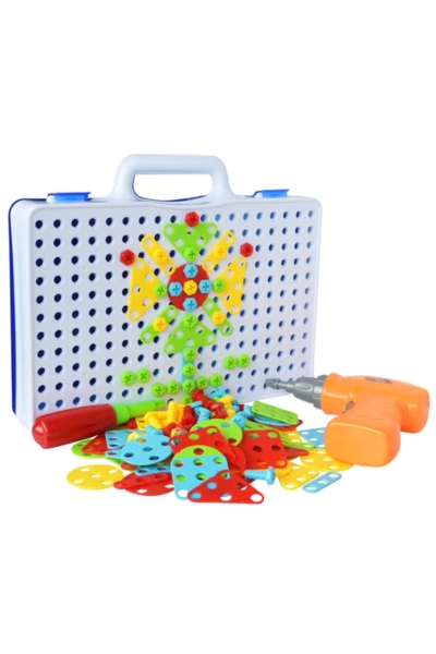 Wkrętarka wiertarka śrubki klocki konstrukcyjne 237 EL.