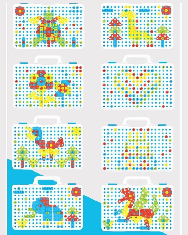 Wkrętarka wiertarka śrubki klocki konstrukcyjne 237 EL.
