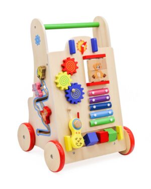 Pchacz chodzik drewniany kostka edukacyjna 6W1