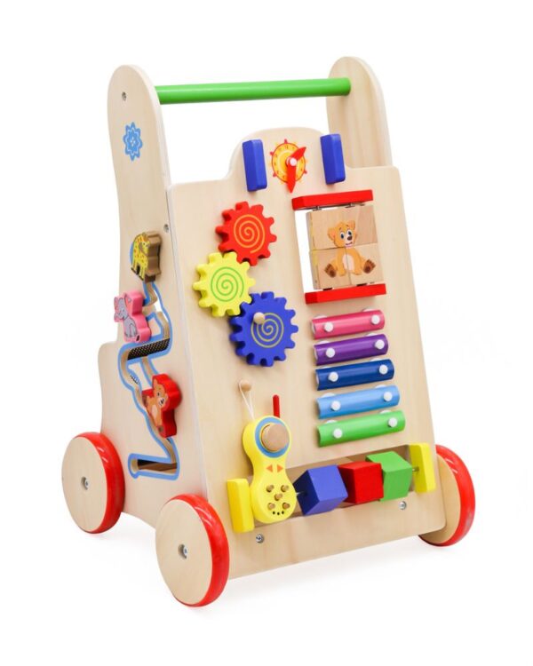 Pchacz chodzik drewniany kostka edukacyjna 6W1