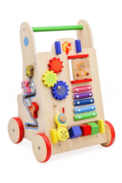 Pchacz chodzik drewniany kostka edukacyjna 6W1