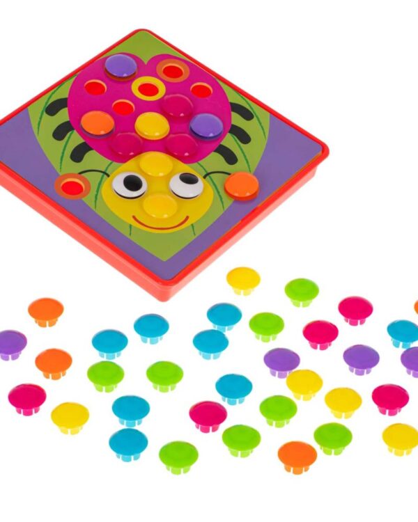 Układanka edukacyjna guzikowa mozaika Montessori