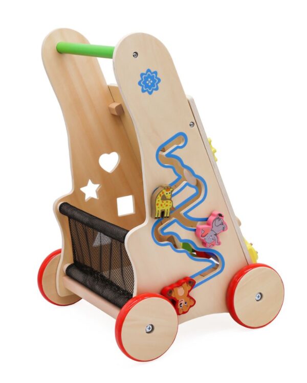 Pchacz chodzik drewniany kostka edukacyjna 6W1