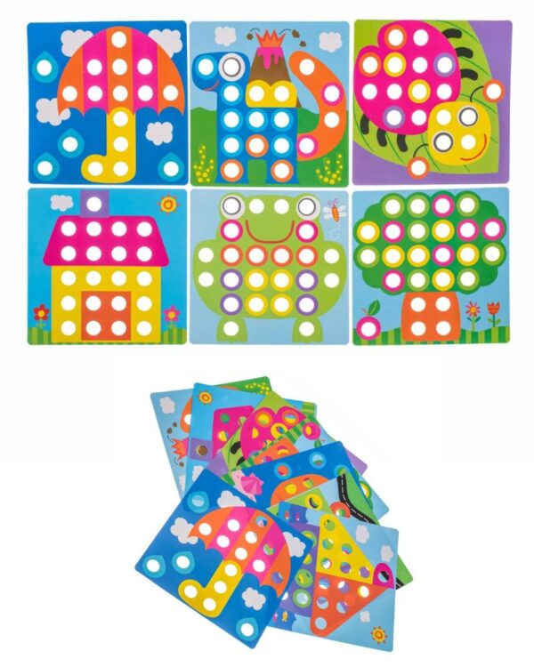 Układanka edukacyjna guzikowa mozaika Montessori