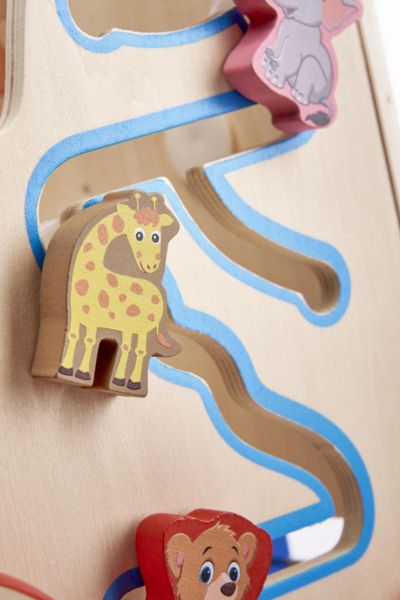 Pchacz chodzik drewniany kostka edukacyjna 6W1