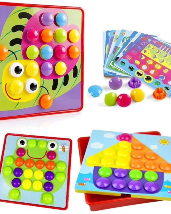 Układanka edukacyjna guzikowa mozaika Montessori