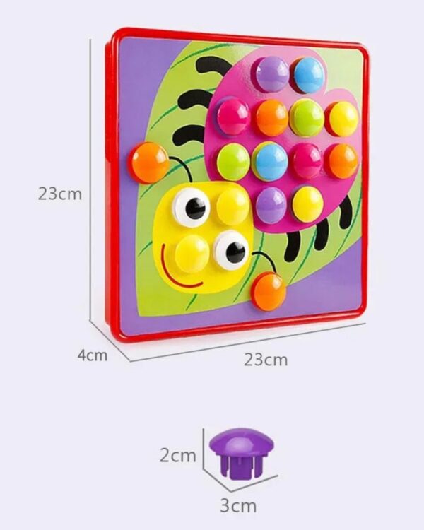 Układanka edukacyjna guzikowa mozaika Montessori