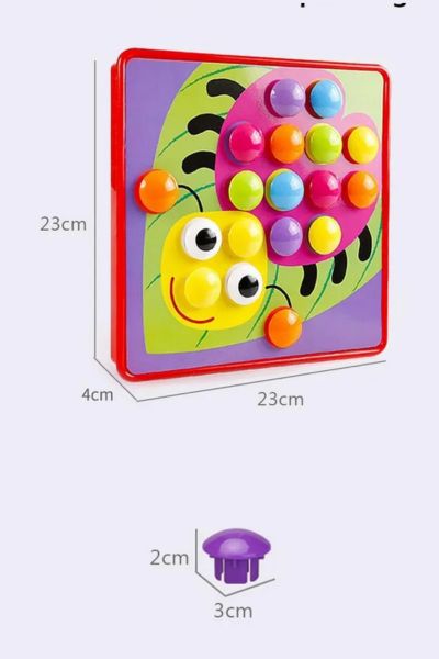 Układanka edukacyjna guzikowa mozaika Montessori