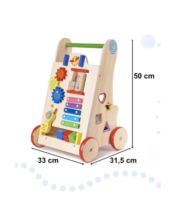 Pchacz chodzik drewniany kostka edukacyjna 6W1