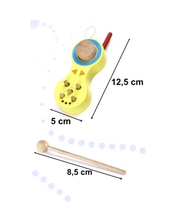 Pchacz chodzik drewniany kostka edukacyjna 6W1