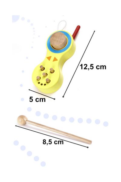 Pchacz chodzik drewniany kostka edukacyjna 6W1