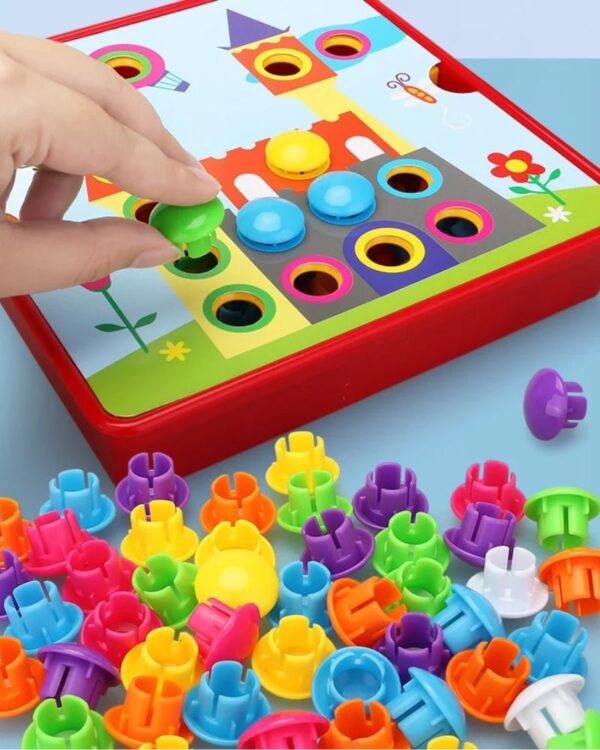 Układanka edukacyjna guzikowa mozaika Montessori