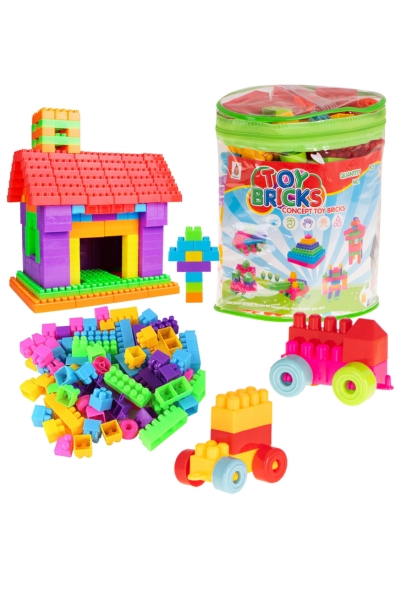 Klocki konstrukcyjne cegły edykacyjne 210 elementów