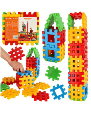 Klocki konstrukcyjne wafle 24 elementy