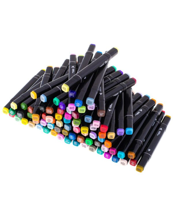 Markery dwustronne alkoholowe 80 sztuk + Etui Markery dwustronne alkoholowe 80 sztuk + Etui