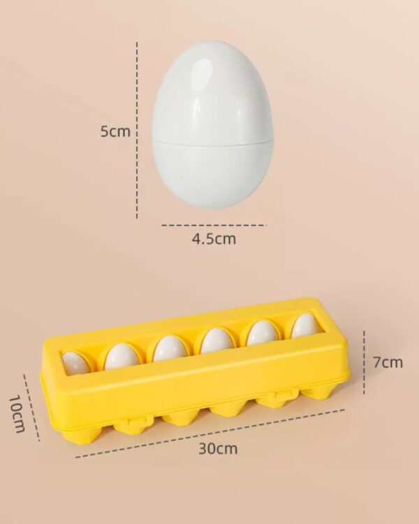 Układanka edukacyjna dopasuj kształty jajka 12 sztuk Układanka edukacyjna dopasuj kształty jajka 12 sztuk
