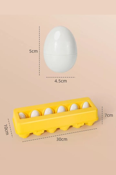 Układanka edukacyjna dopasuj kształty jajka 12 sztuk