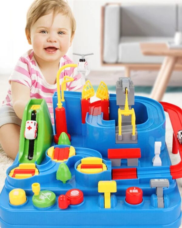 Tor przeszkód interaktywny parking garaż + 5 pojazdów Tor przeszkód interaktywny parking garaż + 5 pojazdów