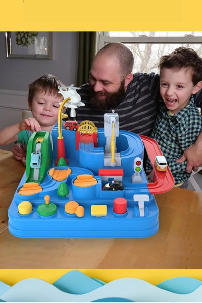 Tor przeszkód interaktywny parking garaż + 5 pojazdów