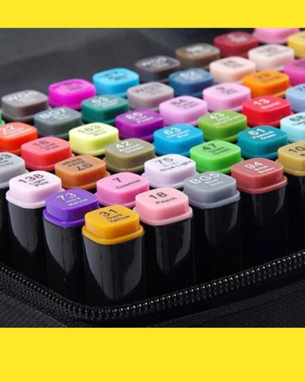 Markery dwustronne alkoholowe 80 sztuk + Etui Markery dwustronne alkoholowe 80 sztuk + Etui