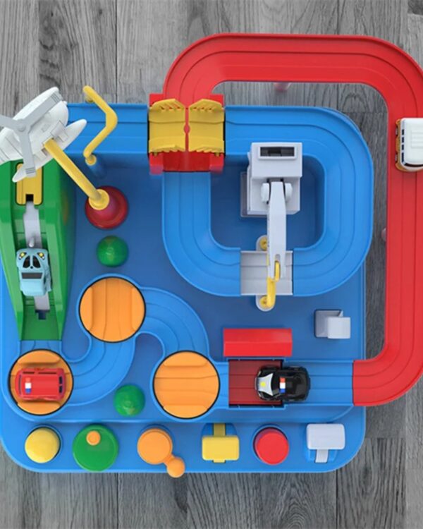 Tor przeszkód interaktywny parking garaż + 5 pojazdów Tor przeszkód interaktywny parking garaż + 5 pojazdów