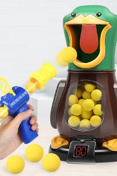Głodna kaczka strzelanie do celu Zestaw pistolet + kulki