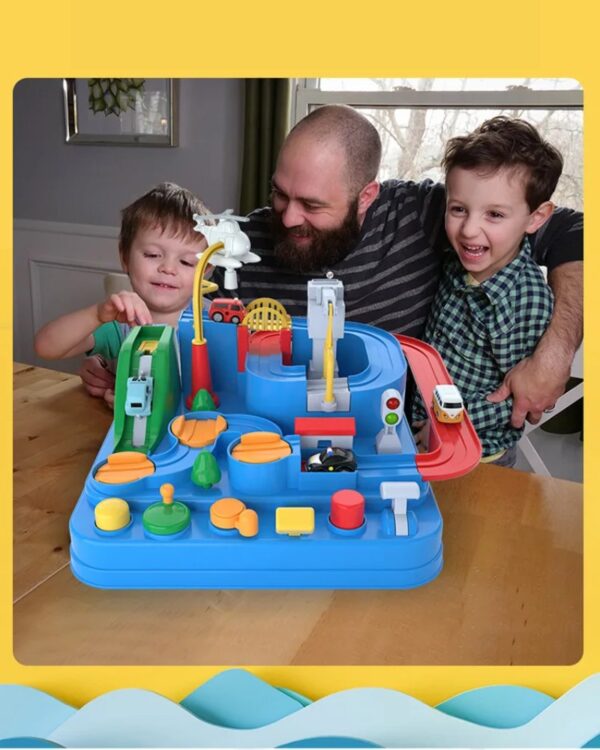 Tor przeszkód interaktywny parking garaż + 5 pojazdów Tor przeszkód interaktywny parking garaż + 5 pojazdów