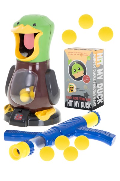 Głodna kaczka strzelanie do celu Zestaw pistolet + kulki