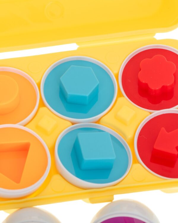 Układanka edukacyjna dopasuj kształty jajka 12 sztuk Układanka edukacyjna dopasuj kształty jajka 12 sztuk