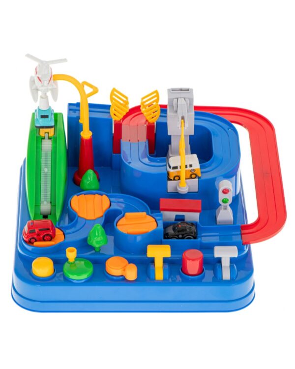 Tor przeszkód interaktywny parking garaż + 5 pojazdów Tor przeszkód interaktywny parking garaż + 5 pojazdów