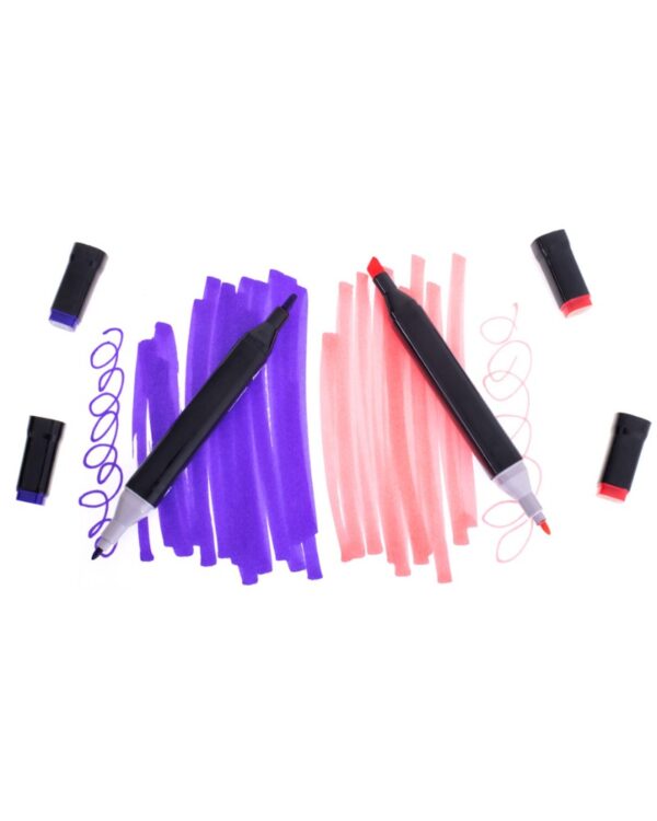 Markery dwustronne alkoholowe 80 sztuk + Etui Markery dwustronne alkoholowe 80 sztuk + Etui