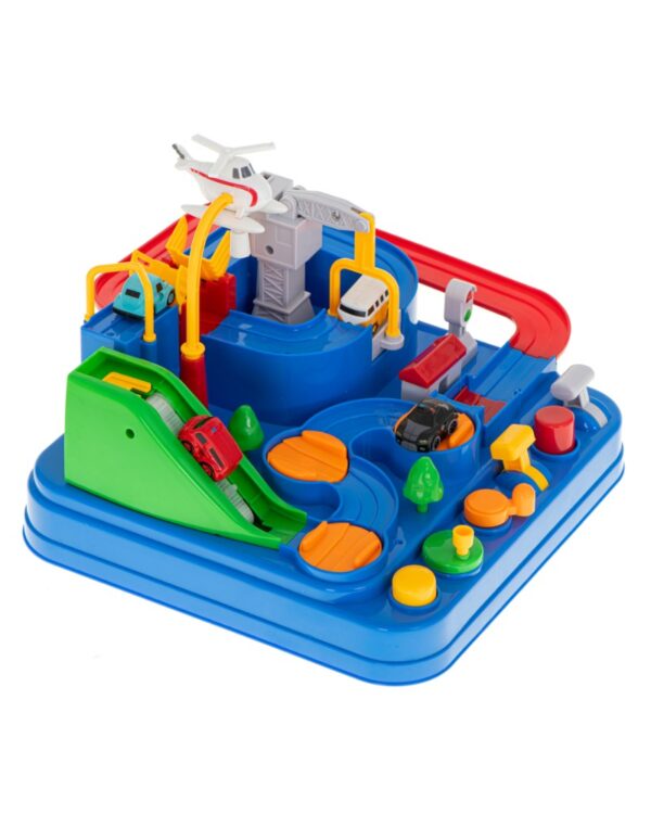 Tor przeszkód interaktywny parking garaż + 5 pojazdów Tor przeszkód interaktywny parking garaż + 5 pojazdów