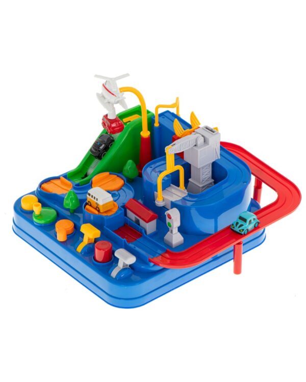 Tor przeszkód interaktywny parking garaż + 5 pojazdów Tor przeszkód interaktywny parking garaż + 5 pojazdów