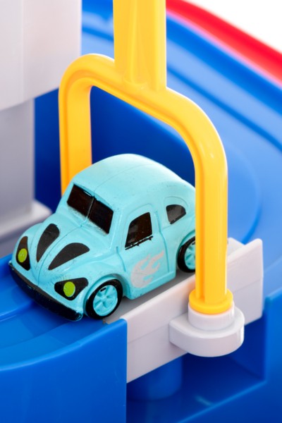 Tor przeszkód interaktywny parking garaż + 5 pojazdów