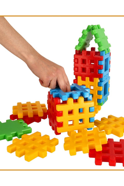 Klocki konstrukcyjne wafle 24 elementy