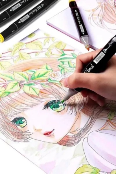 Markery dwustronne alkoholowe 80 sztuk + Etui