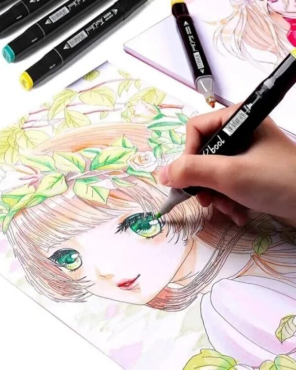 Markery dwustronne alkoholowe 80 sztuk + Etui Markery dwustronne alkoholowe 80 sztuk + Etui