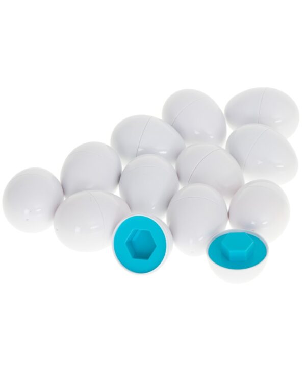 Układanka edukacyjna dopasuj kształty jajka 12 sztuk Układanka edukacyjna dopasuj kształty jajka 12 sztuk