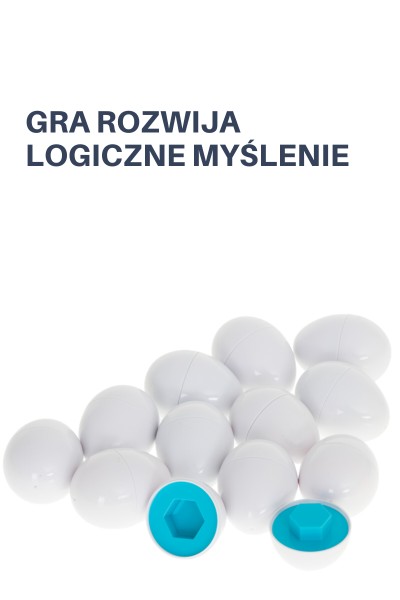 Układanka edukacyjna dopasuj kształty jajka 12 sztuk